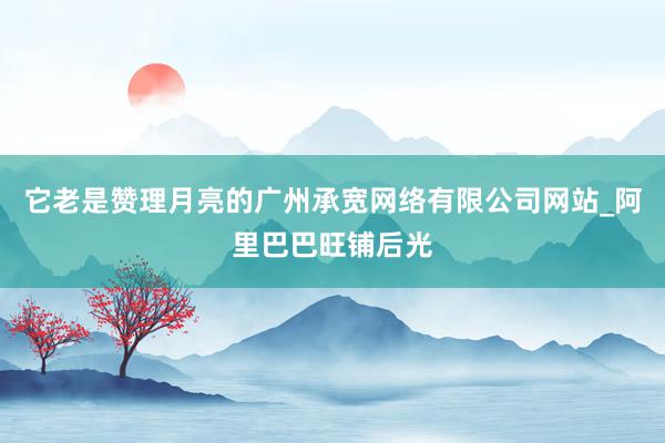 它老是赞理月亮的广州承宽网络有限公司网站_阿里巴巴旺铺后光